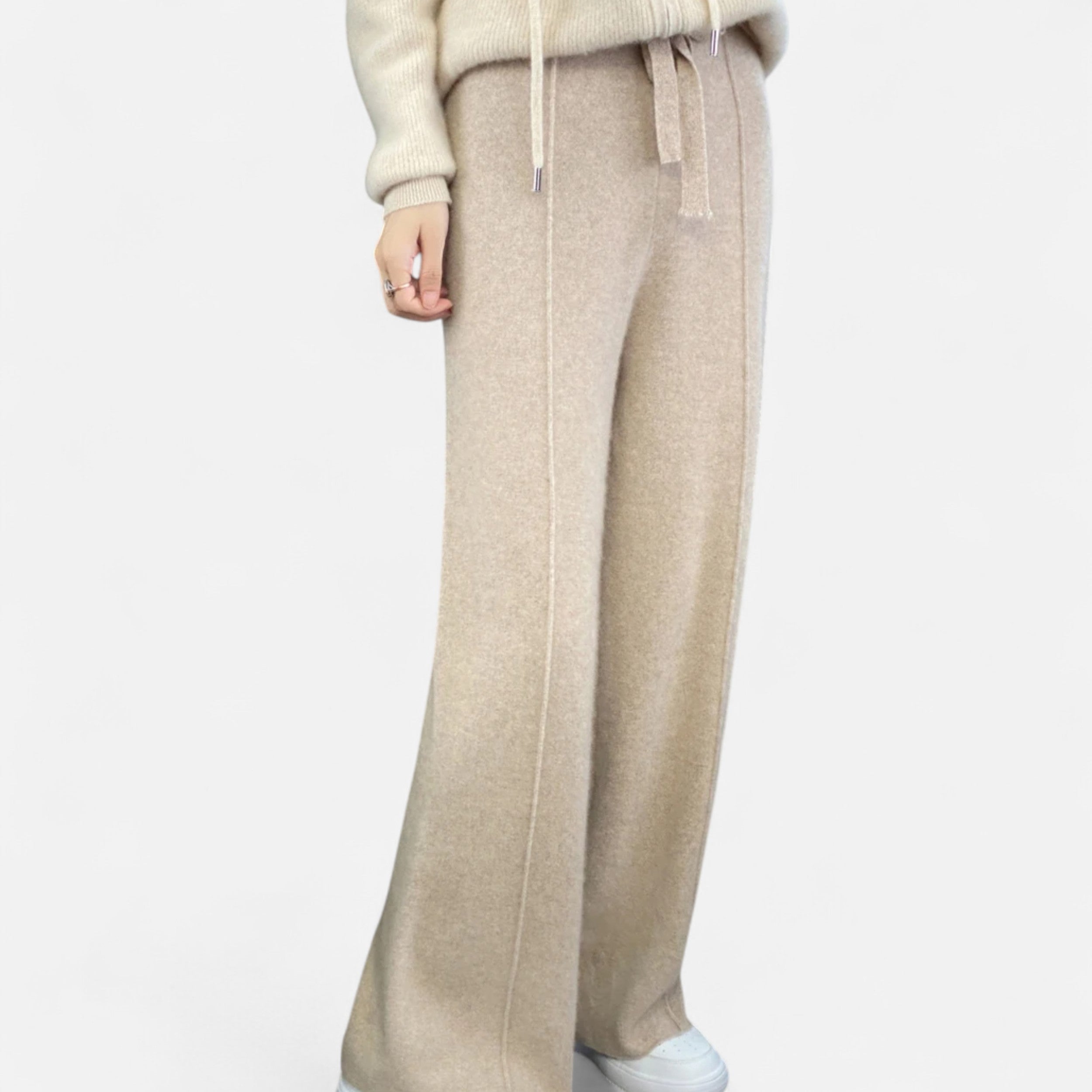 Women’s Pure Wool Wide-Leg Knit Trousers