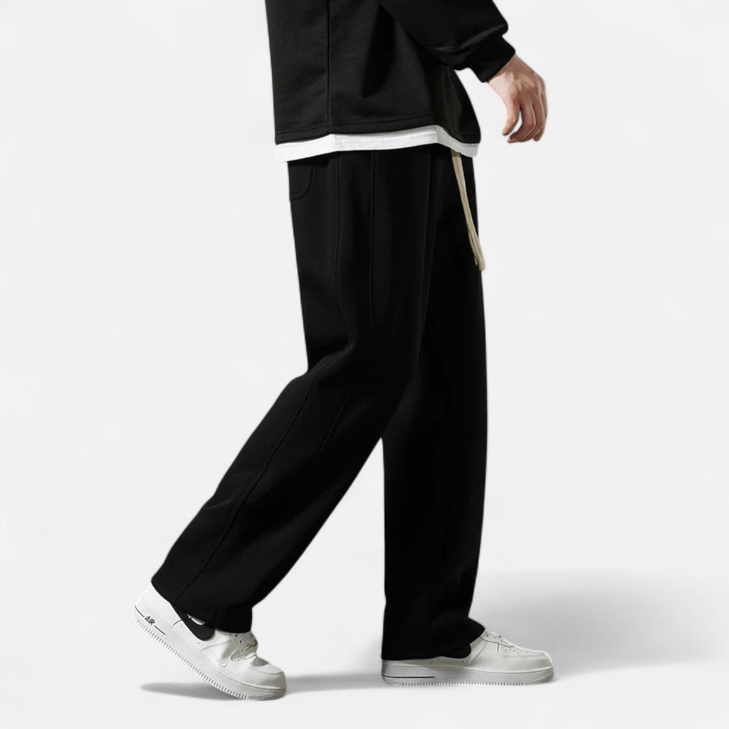 Men’s Wide-Leg Cotton Jogger Pants