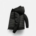 Men’s Hooded Down Jacket – Spliced Quilted Style