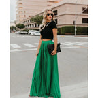 Women's Stylish Pleated Maxi Skirt