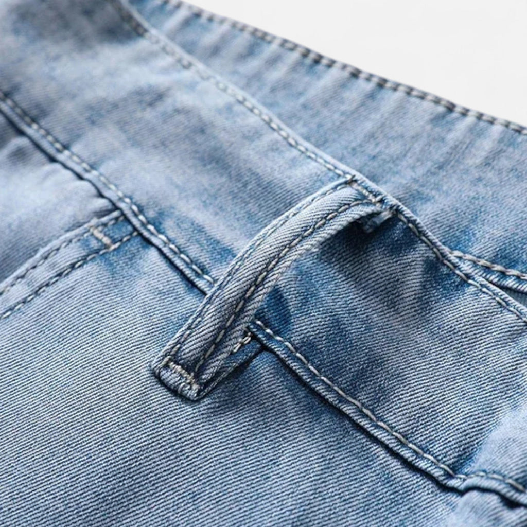 Straight-Leg Lyocell Denim Jeans