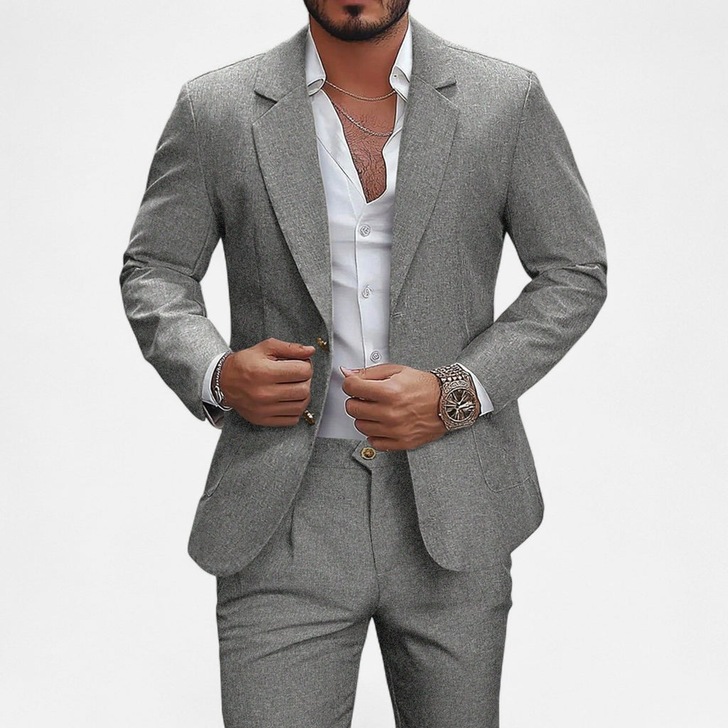 Men’s Single-Breasted Blazer & Trousers in Twill Heritage