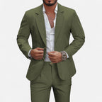 Men’s Single-Breasted Blazer & Trousers in Twill Heritage