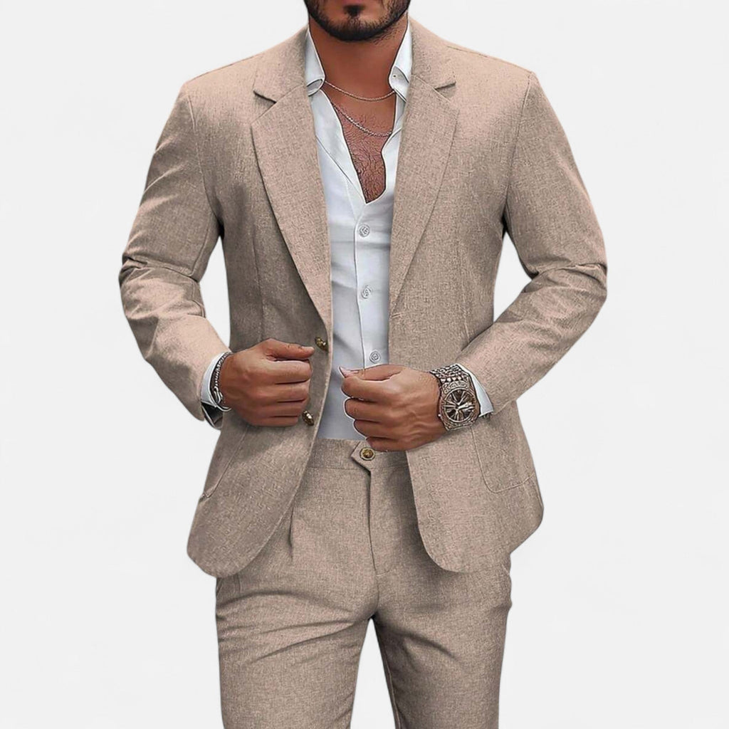 Men’s Single-Breasted Blazer & Trousers in Twill Heritage