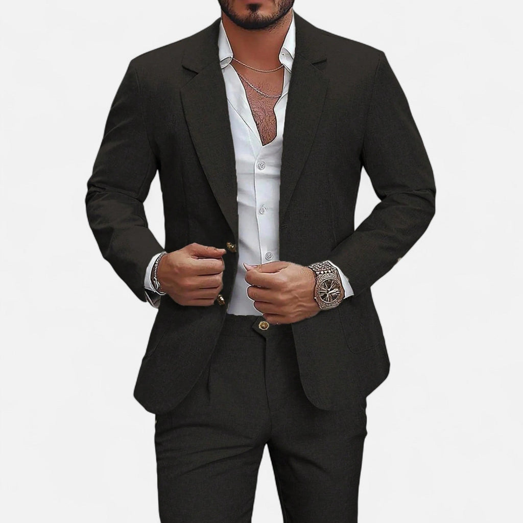 Men’s Single-Breasted Blazer & Trousers in Twill Heritage