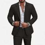 Men’s Single-Breasted Blazer & Trousers in Twill Heritage