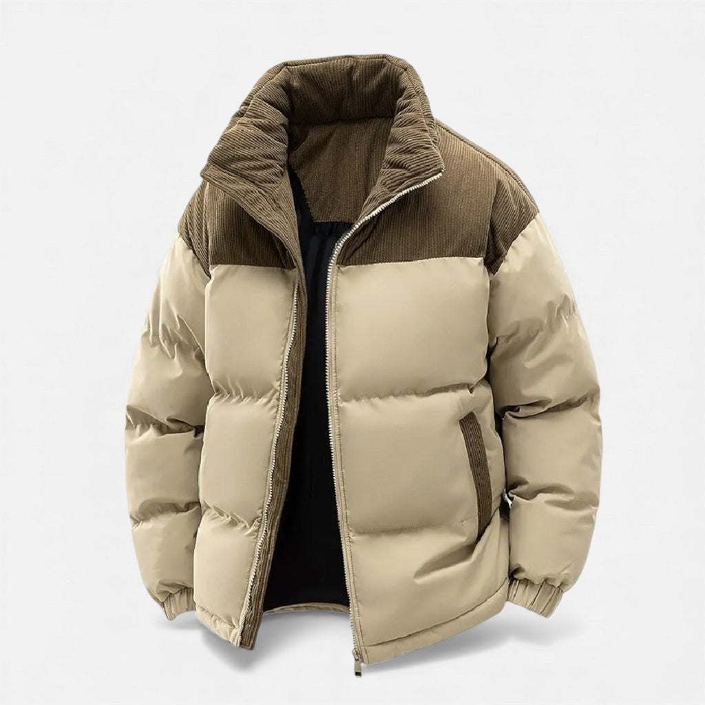 Men’s Fleece-Lined Winter Jacket with Removable Hood