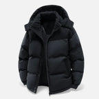 Men’s Fleece-Lined Winter Jacket with Removable Hood