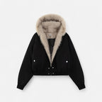 Women’s Winter Hooded Coat – Fur Collar Vintage Style