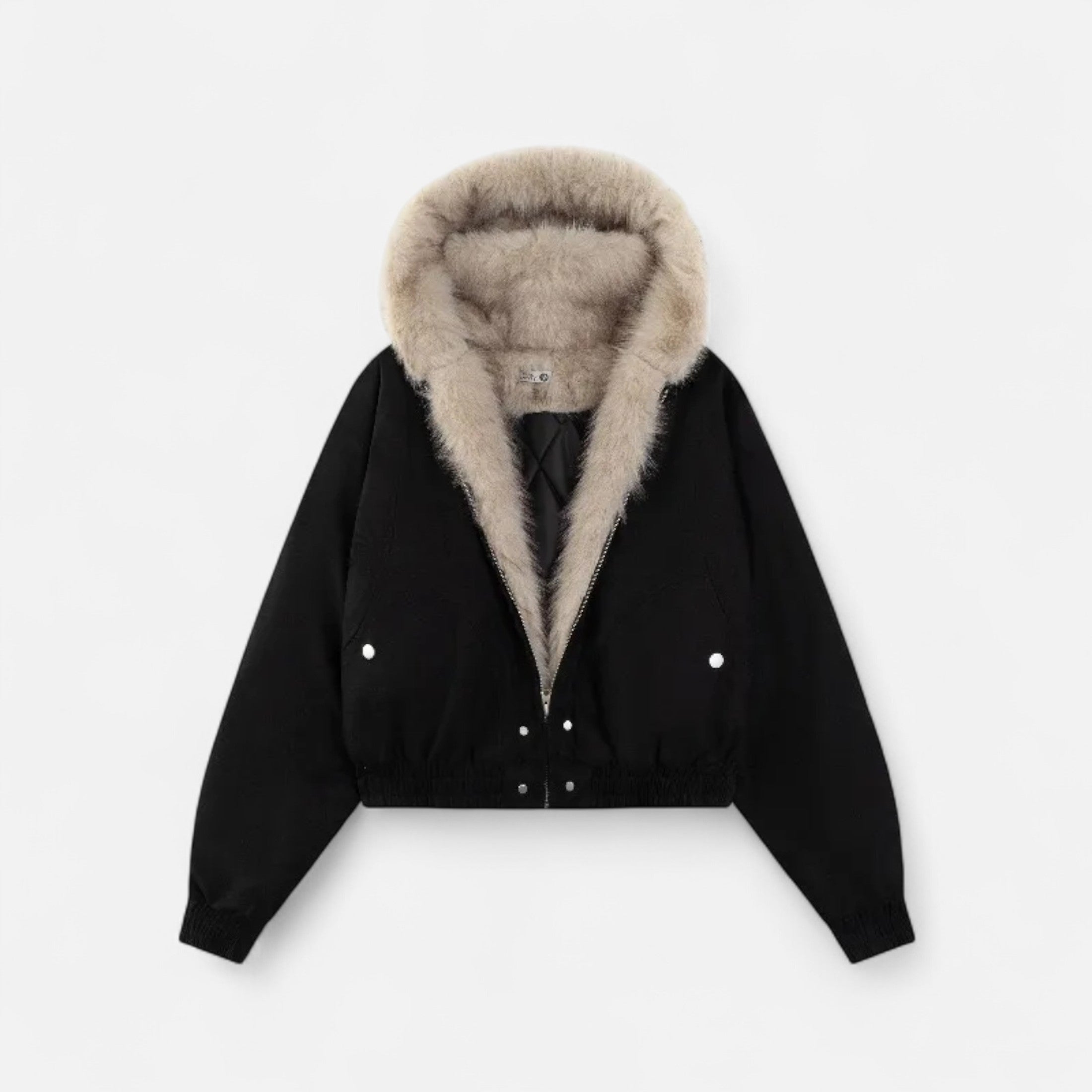 Women’s Winter Hooded Coat – Fur Collar Vintage Style