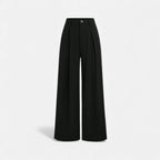 Women’s Jacquard Pleated Wide-Leg Trousers