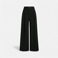 Women’s Jacquard Pleated Wide-Leg Trousers