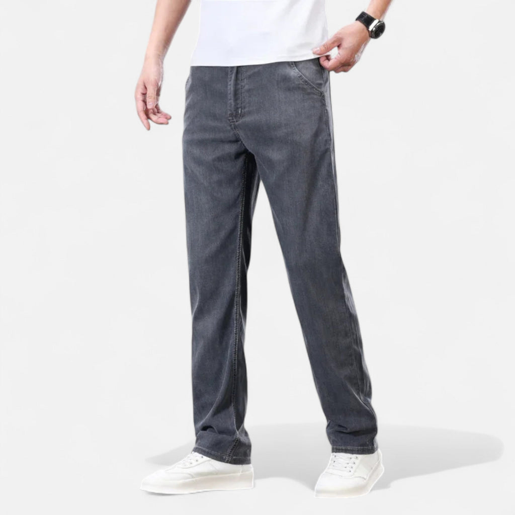 Straight-Leg Lyocell Denim Jeans