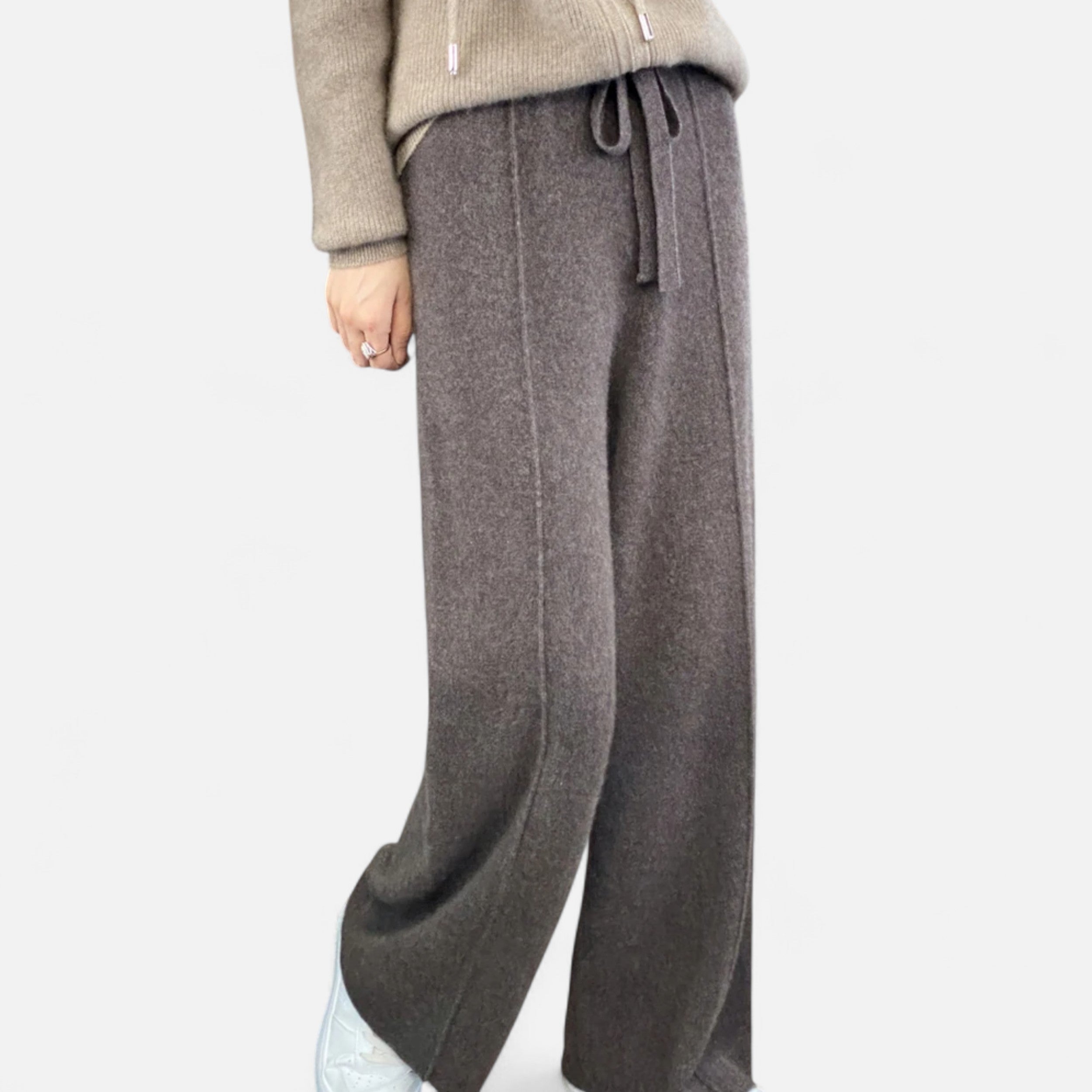 Women’s Pure Wool Wide-Leg Knit Trousers