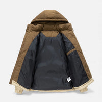 Men’s Fleece-Lined Winter Jacket with Removable Hood