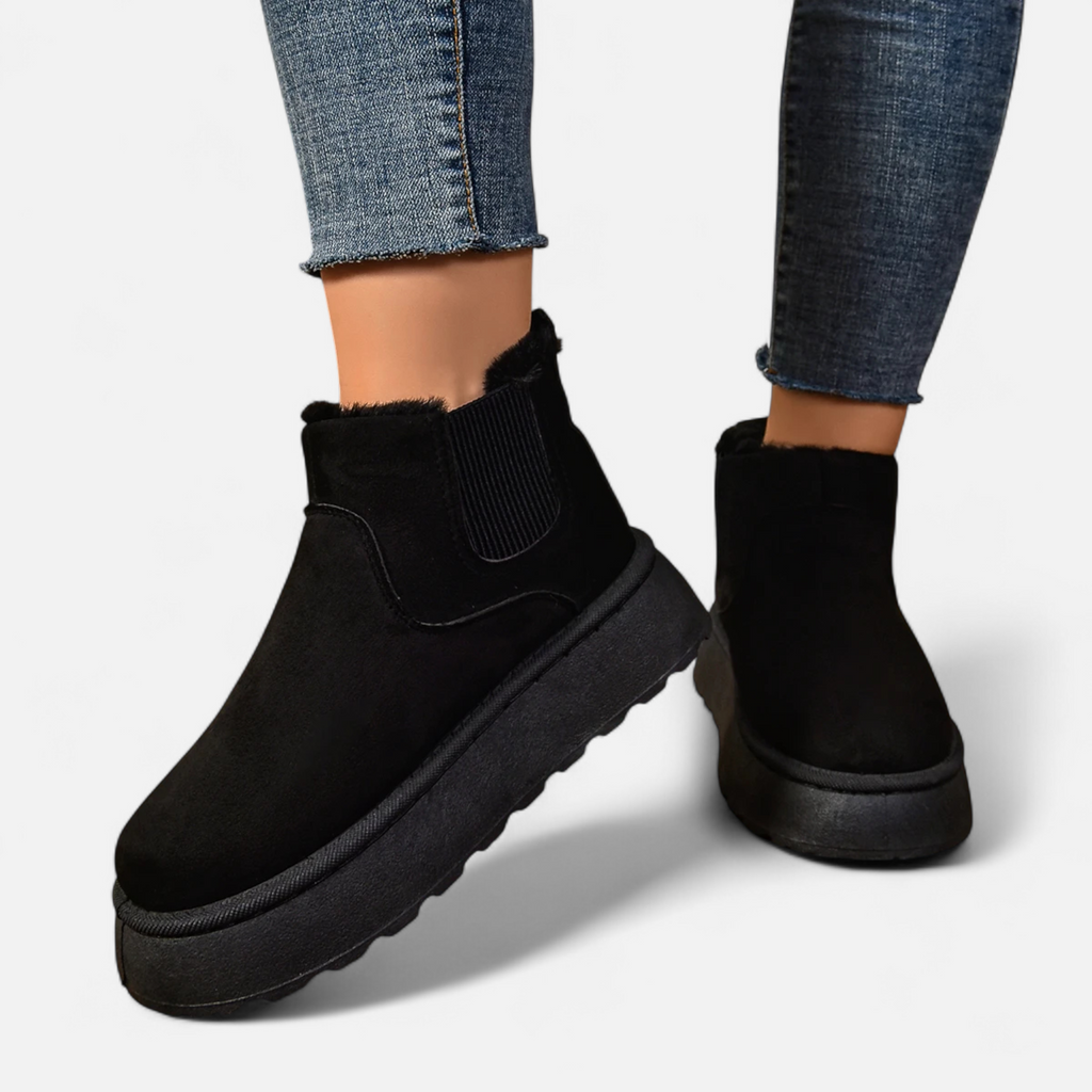 Women’s Short Plush Platform Ankle Boots