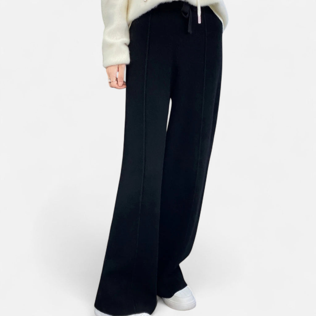 Women’s Pure Wool Wide-Leg Knit Trousers