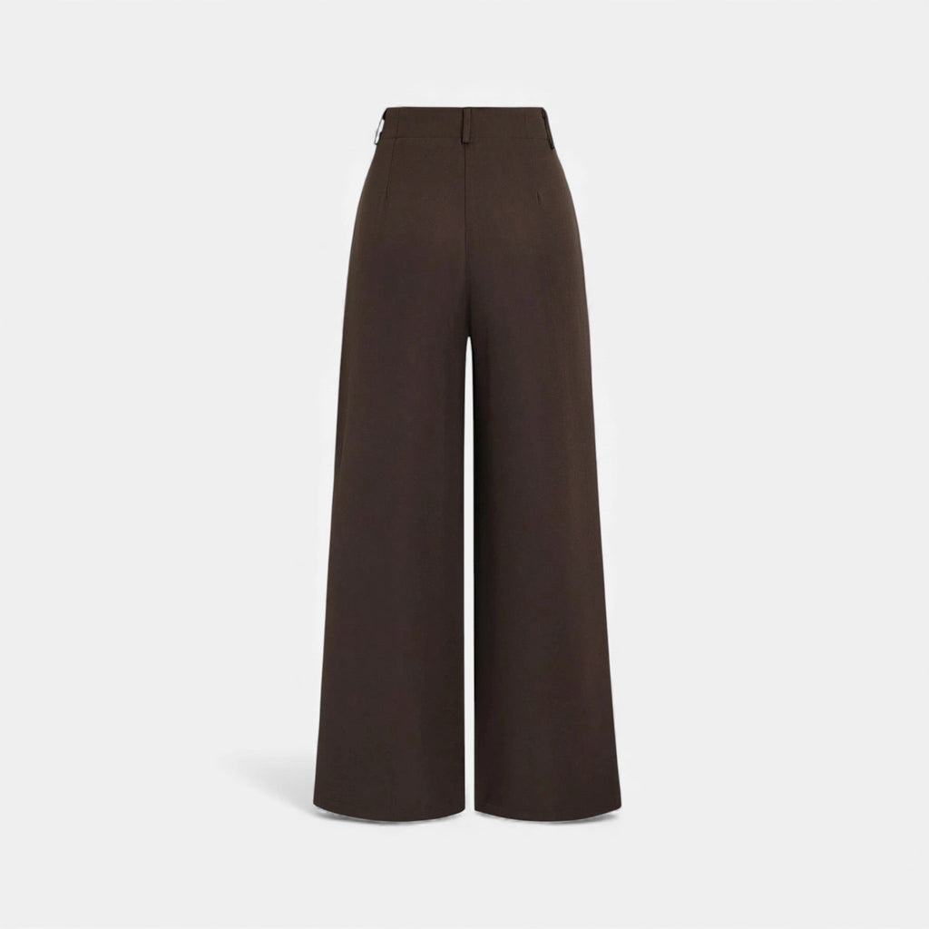 Women’s Jacquard Pleated Wide-Leg Trousers