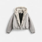 Women’s Winter Hooded Coat – Fur Collar Vintage Style