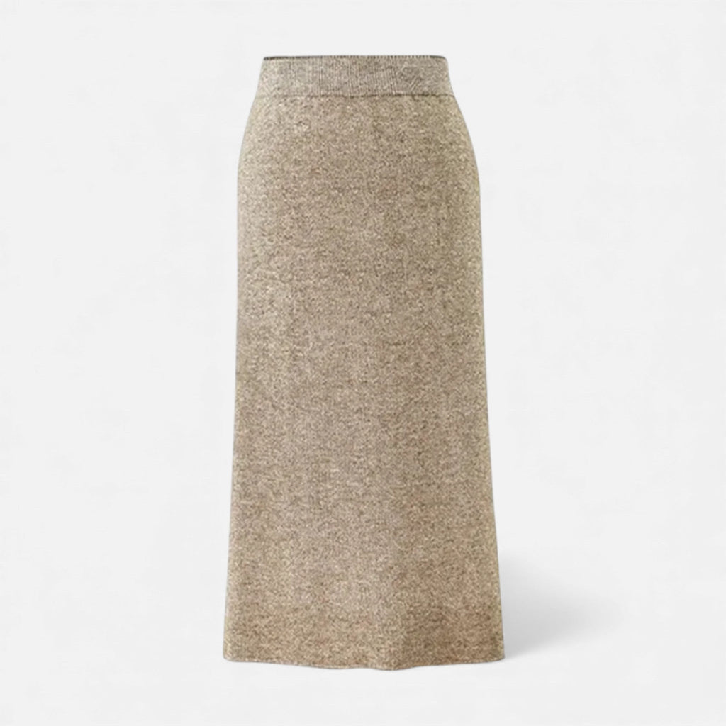 Women’s Wool A-Line Split Midi Skirt