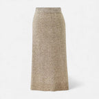 Women’s Wool A-Line Split Midi Skirt
