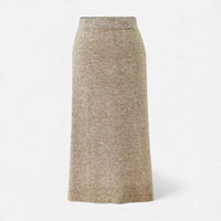 Women’s Wool A-Line Split Midi Skirt