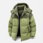 Men’s Fleece-Lined Winter Jacket with Removable Hood