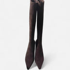 Women’s Suede Thigh-High Heeled Boots