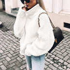 Women’s Oversized Chunky Knit Turtleneck Jumper