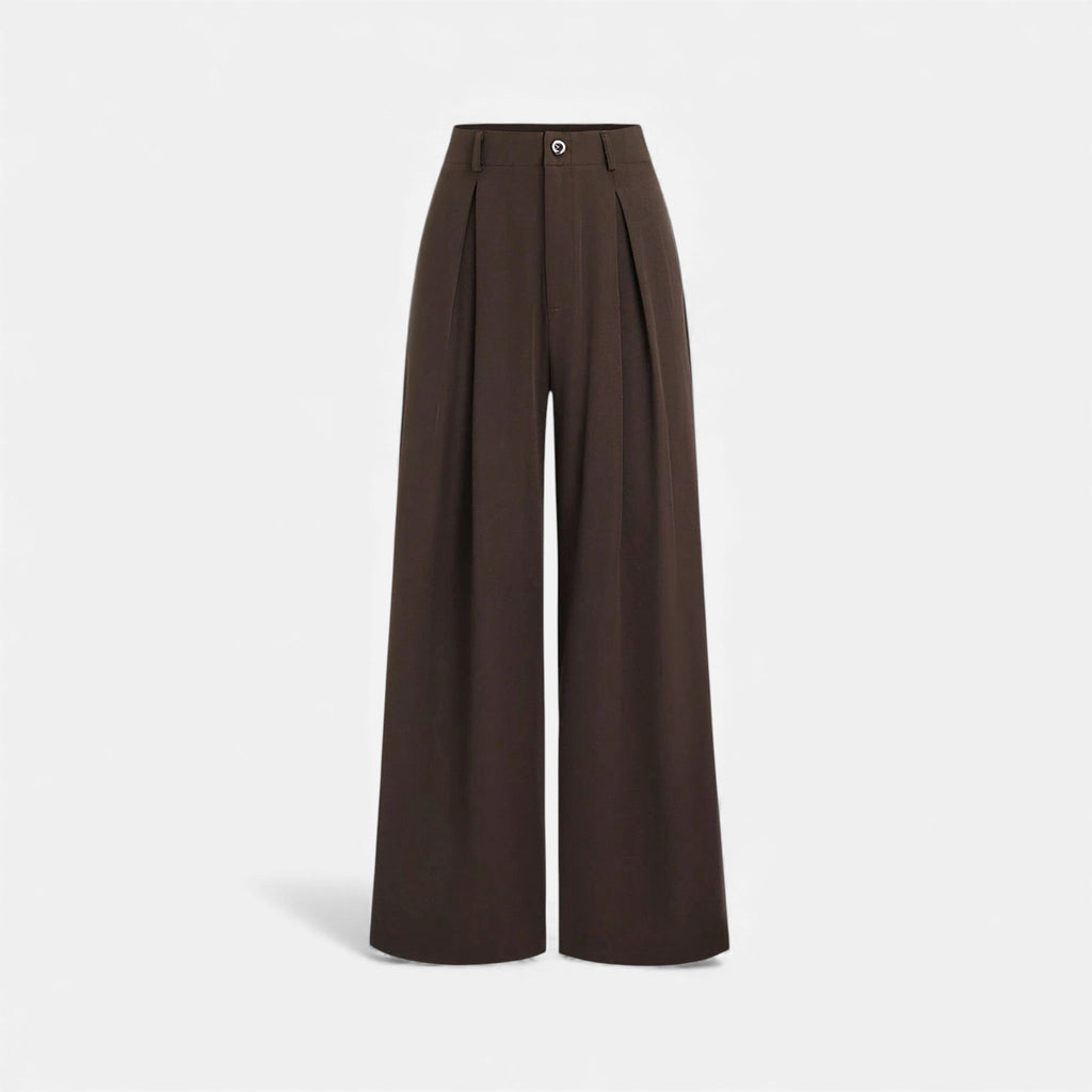 Women’s Jacquard Pleated Wide-Leg Trousers