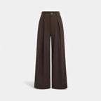 Women’s Jacquard Pleated Wide-Leg Trousers