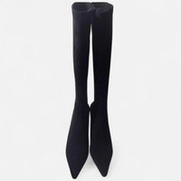Women’s Suede Thigh-High Heeled Boots