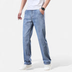 Straight-Leg Lyocell Denim Jeans