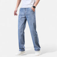 Straight-Leg Lyocell Denim Jeans