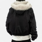 Women’s Winter Hooded Coat – Fur Collar Vintage Style