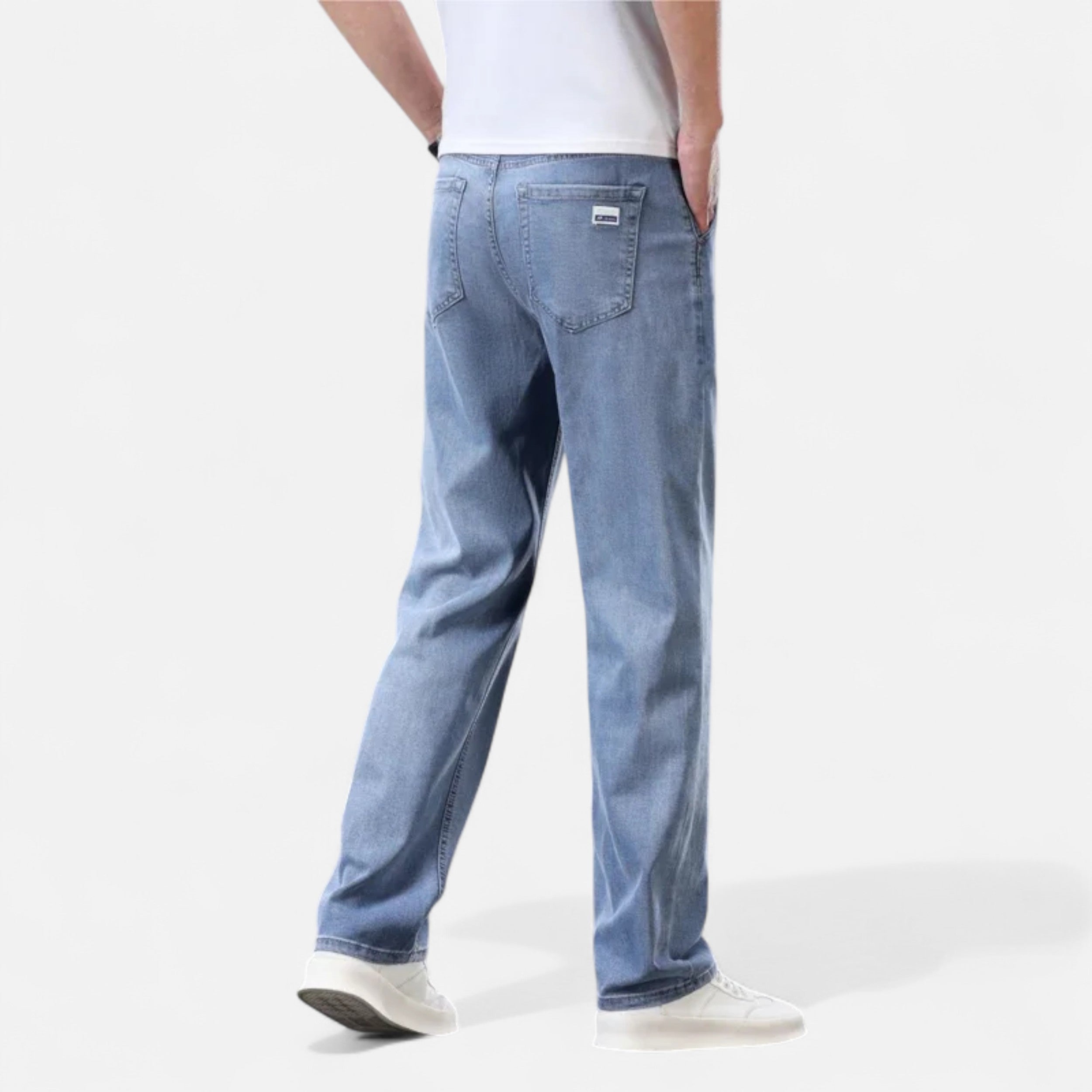 Straight-Leg Lyocell Denim Jeans