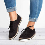 Women's Lace-Up Flat Brogue Trainers