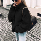 Women’s Oversized Chunky Knit Turtleneck Jumper