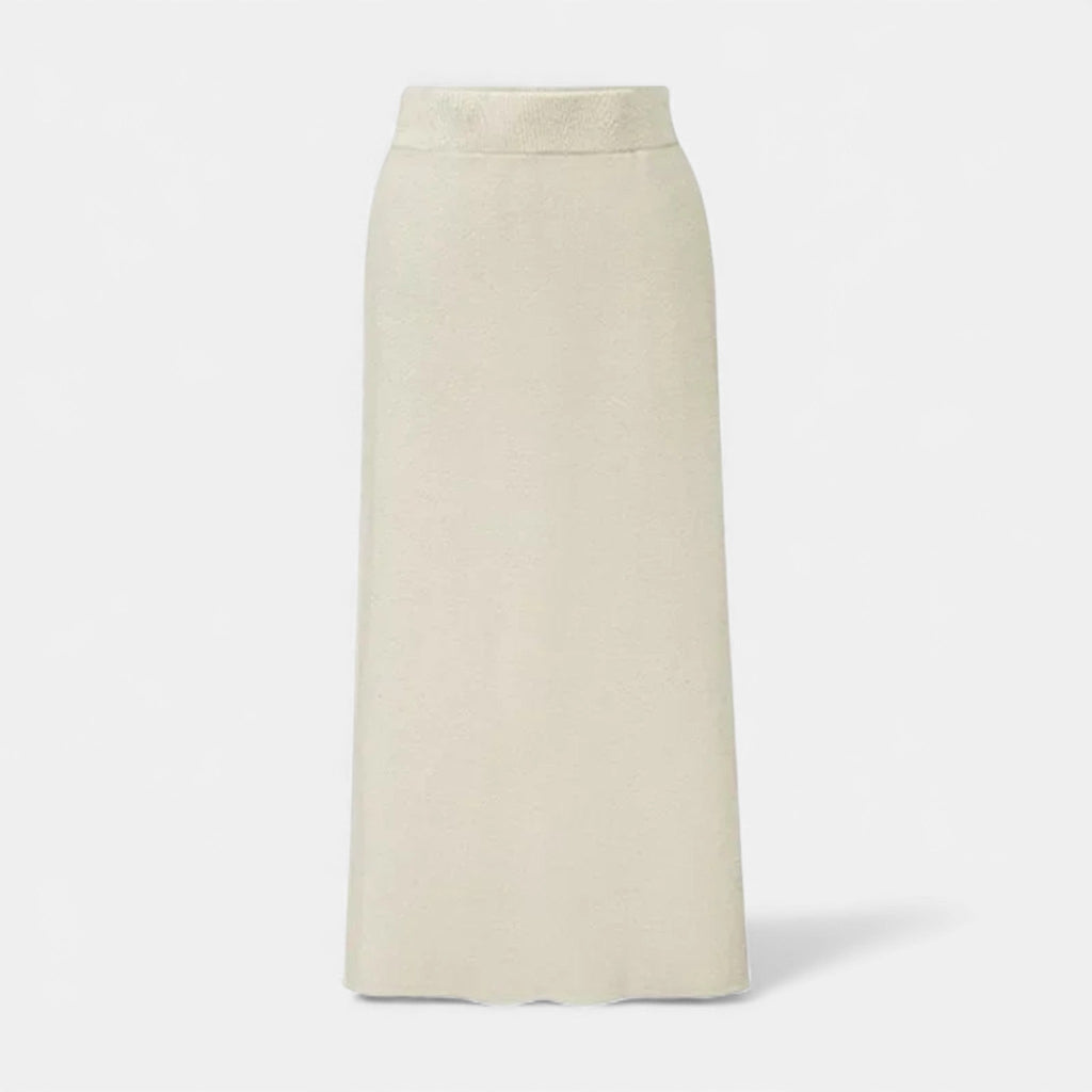 Women’s Wool A-Line Split Midi Skirt