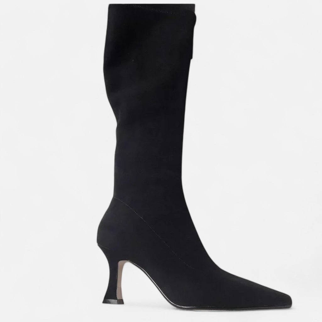 Women’s Suede Thigh-High Heeled Boots
