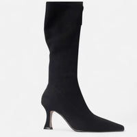 Women’s Suede Thigh-High Heeled Boots