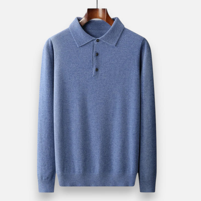 Men’s Merino Wool Polo Sweater