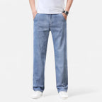 Straight-Leg Lyocell Denim Jeans