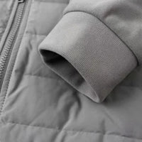 Men’s Hooded Down Jacket – Spliced Quilted Style