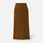 Women’s Wool A-Line Split Midi Skirt