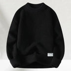 Men’s Classic Knitted Jumper with Crew Neck and Ribbed Hem