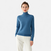 Women's Merino Wool & Cashmere Mock-Neck Sweater