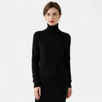 Women's Merino Wool & Cashmere Mock-Neck Sweater