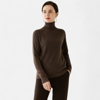 Women's Merino Wool & Cashmere Mock-Neck Sweater