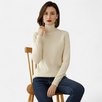 Women's Merino Wool & Cashmere Mock-Neck Sweater